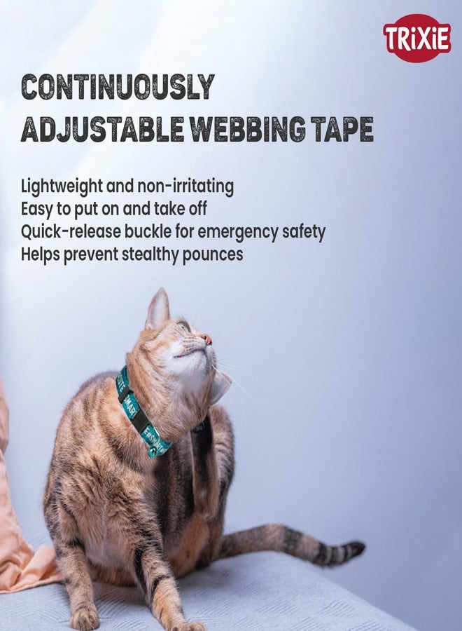 Trixie Reflective Cat Collar with Cat and Paw Motif, Adjustable Safety Collar for Cats, Durable Nylon, Breakaway Buckle, Increases Night Visibility, for All Breeds - Image 4